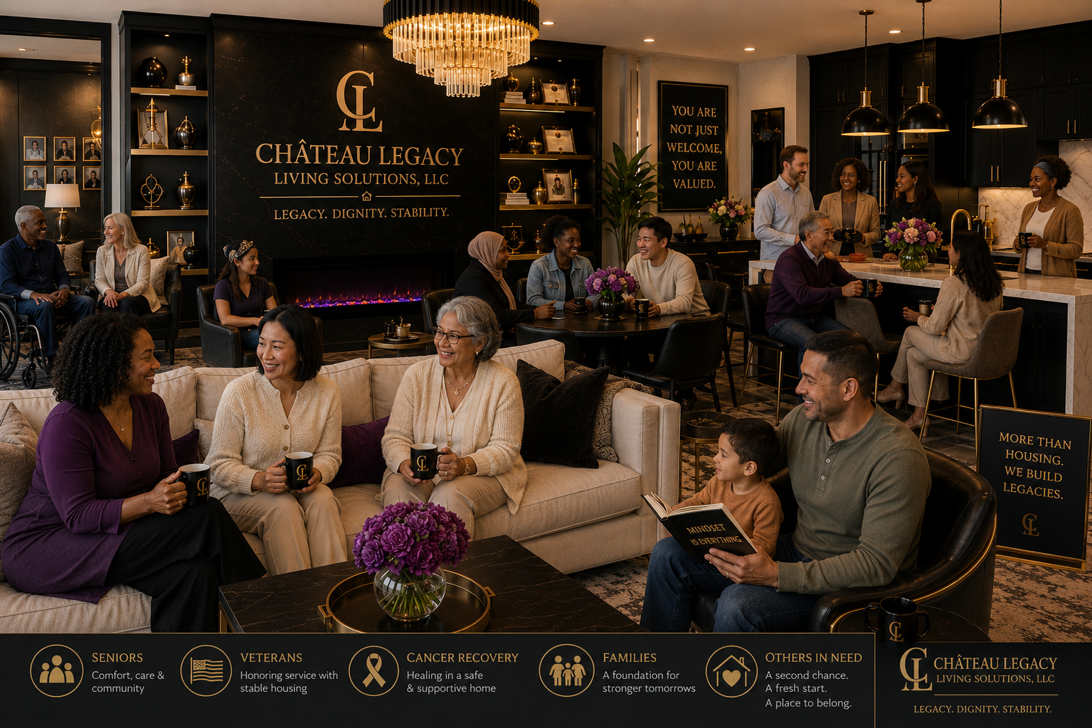 Elegant interior at Château Legacy